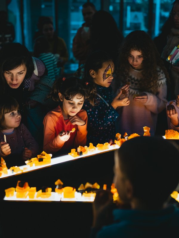 Lumiere, pates de fruits, scénographie, spectacle culinaire, installation comestible, LUMINO
